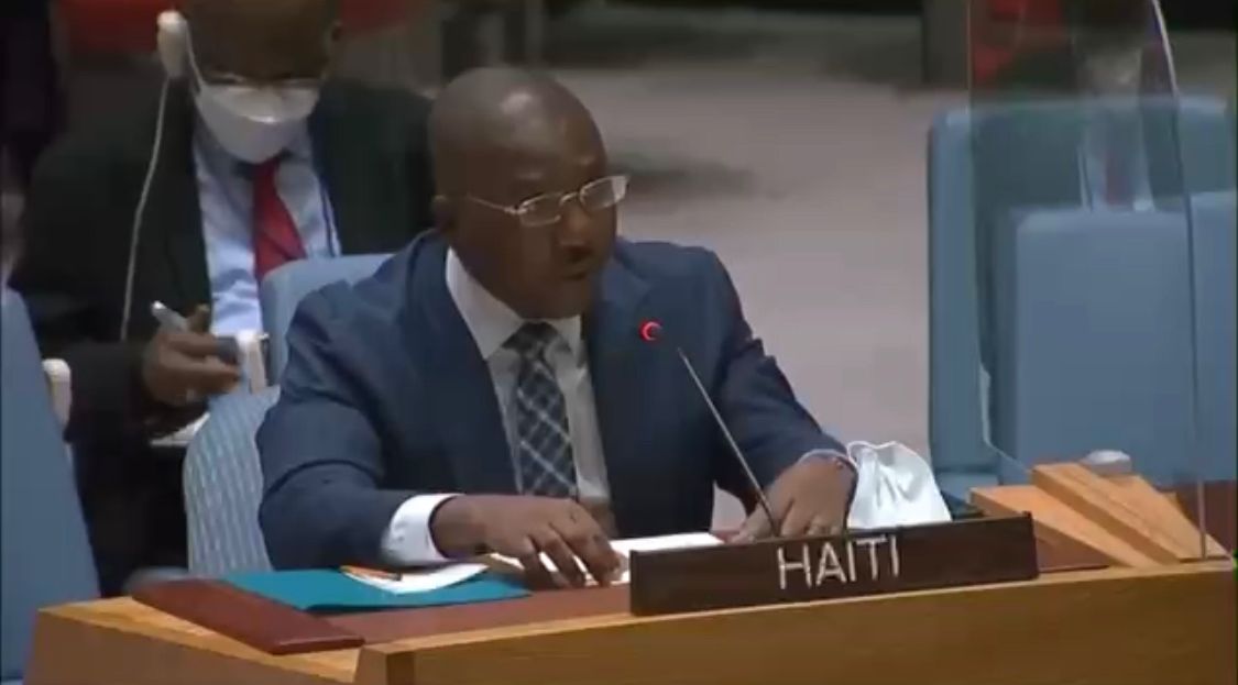 Le chancelier Claude Joseph à l'ONU