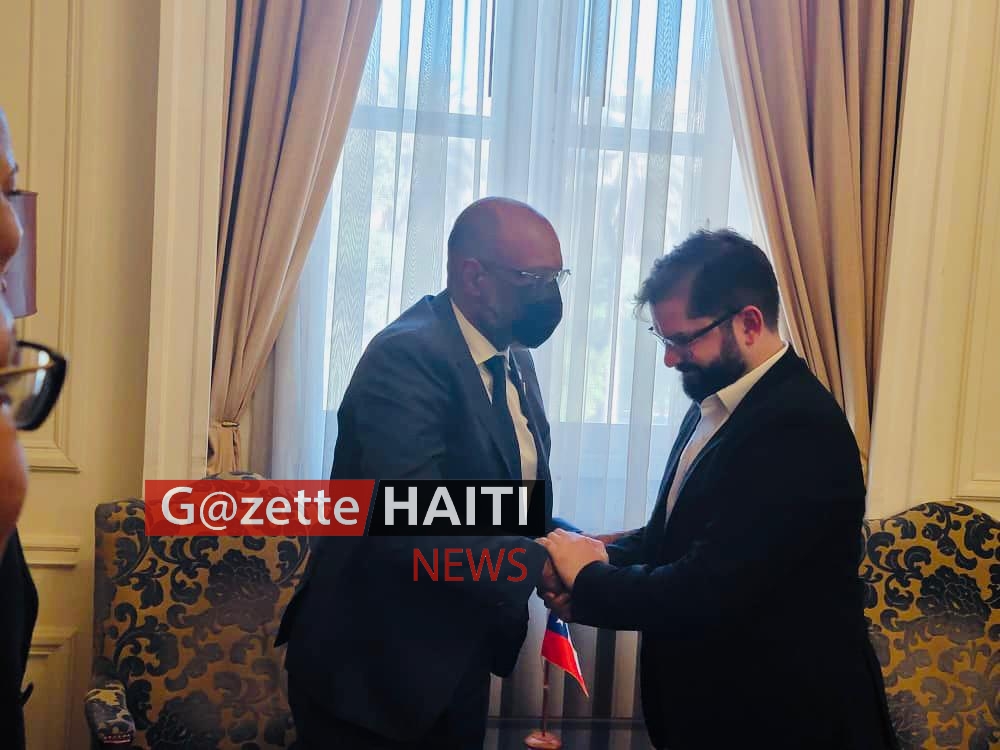 Premier Ministre Ariel Henry et le président élu Gabriel Boric 