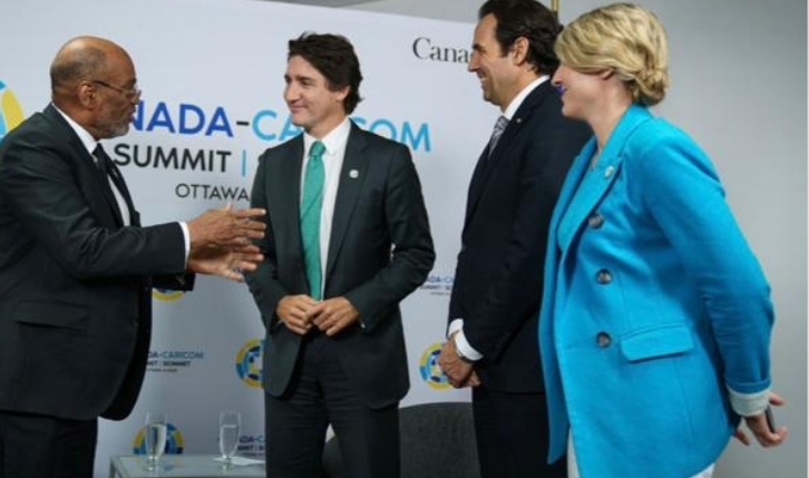 Ariel Henry rencontre Justin Trudeau 