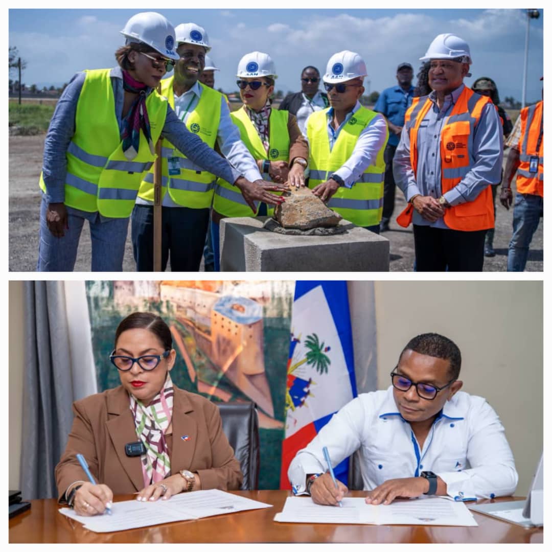 Pose de la première pierre du futur Salon diplomatique à l’Aéroport international du Cap-Haïtien
