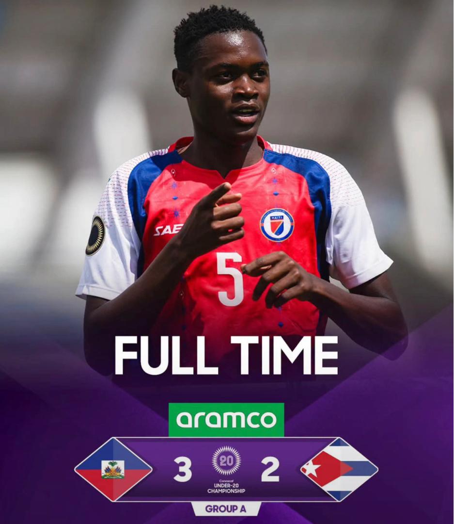 Haïti U20 renverse Cuba 3 à 2 et relance sa course au Mondial 2027